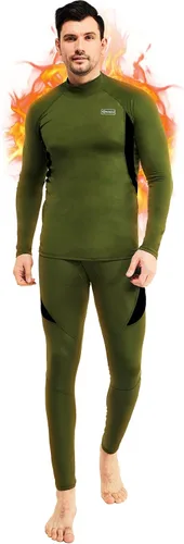 Vista 9 de romision Thermal Underwear for Men Long Johns Fleece Lined Hunting Gear Bottom Top Set Base Layer for Cold Weather XS-4XL