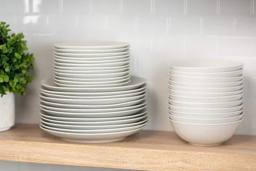 Vista 5 de 10 Strawberry Street 7" Catering Coupe - Cuenco para cereales, juego de 12, color blanco