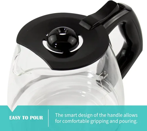 Vista 3 de Jarra de repuesto de 12 tazas compatible con cafetera Black and Decker modelo # CM1160B, CM1160W