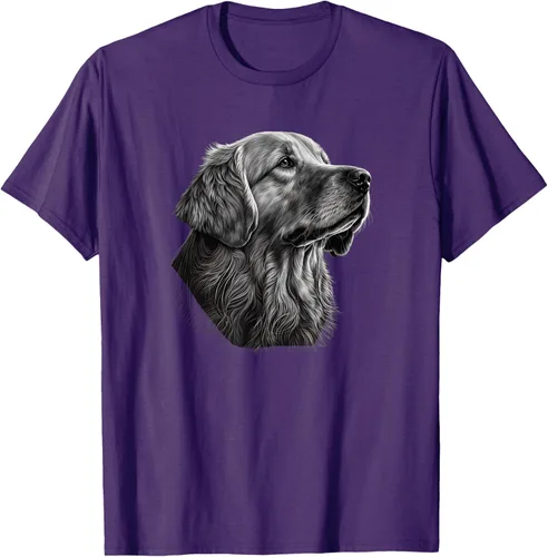 Vista 98 de Camiseta divertida Golden Retriever, Negro
