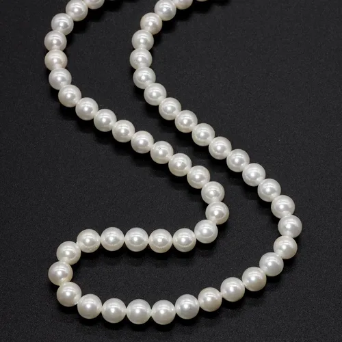 Vista 7 de Pearl Necklace for Women, 6-8mm Round White Pearl Choker Necklace for Men Strand Pearl Collar Women Girls Pearl Jewelry Gift Wedding Pearl Necklace