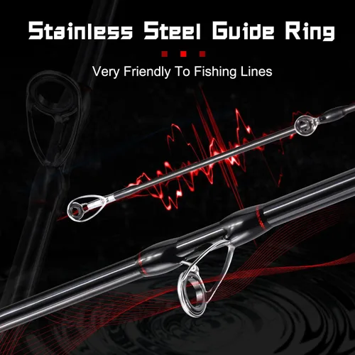 Vista 3 de Sougayilang Baitcasting Fishing Rod and Reel Combo, Medium 6'/7' Low Profile with SuperPolymer Handle (2 Pieces 7ft Left)