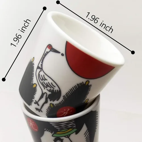 Vista 7 de LENITH ] Juego de vasos de chupito de Soju divertidos coreanos, O-Kwang Hwatu, juego de cartas tradicional de Corea impreso para sake, whisky