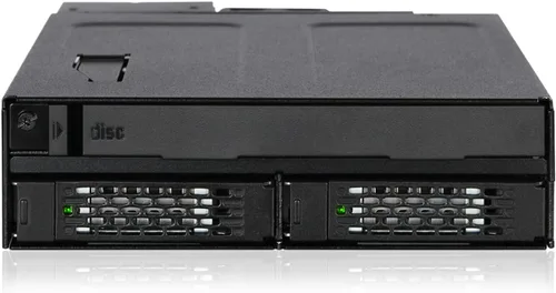 Vista 12 de ICY DOCK Full Metal 2 Bay 2.5" SAS/SATA HDD & SSD Backplane Cage con bandeja ODD delgada y bandejas de bloqueo para bahía externa de 5.25