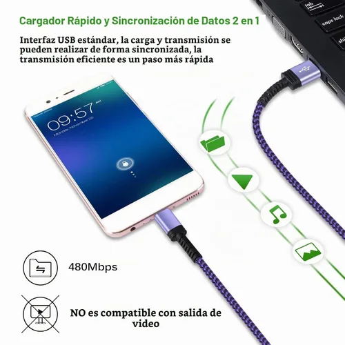 Vista 9 de Samsung - Cable de carga rápida tipo C, cable de alimentación de teléfono Android de 6 pies para Samsung Galaxy A23/A15 5G/A14 5G/A54/A53/S24/S23