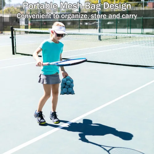 Vista 6 de SHYUJAJIE Pelotas de tenis, paquete de 6 pelotas de tenis de entrenamiento, pelotas de práctica de alta elasticidad para principiantes, pelotas