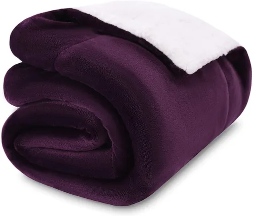 Vista 49 de NANPIPER - Manta de forro polar Sherpa, suave y esponjosa, mantas individuales para sofá, color negro, de 60x80 pulgadas