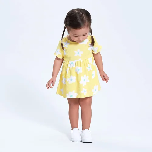 Vista 6 de Gerber Paquete de 2 vestidos de algodón de manga corta para bebés y niñas pequeñas