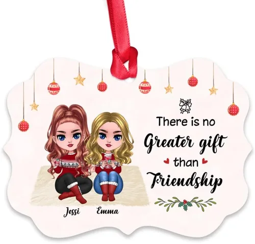 Vista 23 de Gossby Adorno de Navidad personalizado para mujeres, regalo de amistad de Navidad personalizado para mujeres con nombre, regalo de Navidad