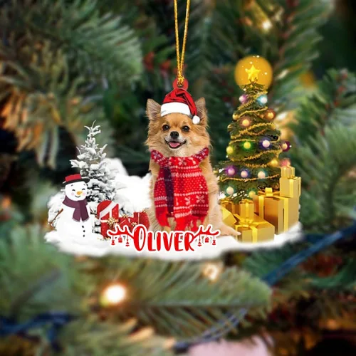 Vista 194 de NAZENTI Adorno personalizado de gato abisinio con árbol de pino, adorno de Navidad personalizado para perros amantes de las mascotas, colgante