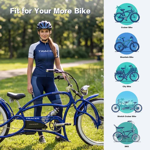 Vista 4 de Micargi Asiento de bicicleta de gran tamaño más cómodo, ancho y suave, acolchado para hombres y mujeres, ajuste universal para ejercicio