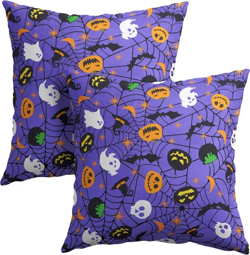 Vista 46 de Fundas de almohada de brújula de ancla, fundas de almohada náuticas para exteriores, fundas de cojín decorativas de rayas azules y blancas, fundas