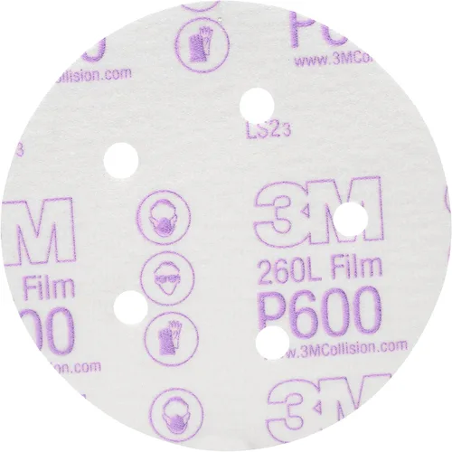 Vista 16 de 3M 17 Hookit - Disco de película para acabado, antipolvo, 6 pulgadas, P8., P600, 3