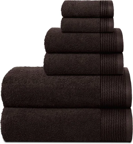 Vista 45 de Belizzi Home Juego de 3 toallas de algodón ultra suave, contiene una toalla de baño de 28 x 55 pulgadas, una toalla de mano de 16 x 24 pulgadas y un
