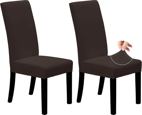Vista 38 de Easy-Going - Juego de 2 fundas elásticas para sillas de comedor, fundas para sillas de comedor, fundas para sillas Parsons para comedor, ceremonia