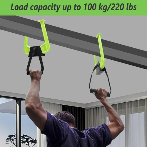 Vista 7 de Barra de dominadas portátil para puerta, equipo de gimnasio en casa, barra de dominadas de viaje, capacidad de peso de 220 libras, entrenamiento