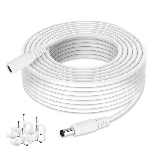 Vista 9 de Cable de extensión de alimentación CC de 12 V 3.05 m 2.1 mm×5.5 mm, cable de extensión de alimentación universal de 12 V para cámara de seguridad