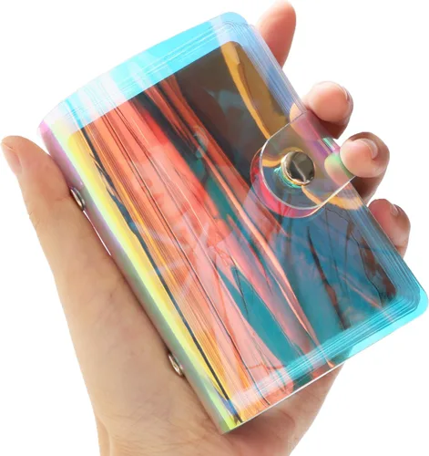 Vista 7 de Álbum de fotos holográfico pequeño de 2 x 3 pulgadas, compatible con Fujifilm Instax Mini Film/Polaroid Film/Kpop Photocard Tarjeta de crédito