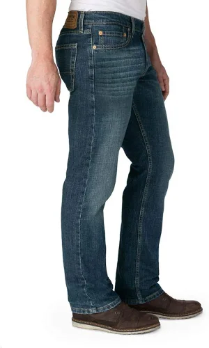 Vista 2 de Signature by Levi Strauss & Co. Gold Label - Pantalones de mezclilla rectos para mujer.