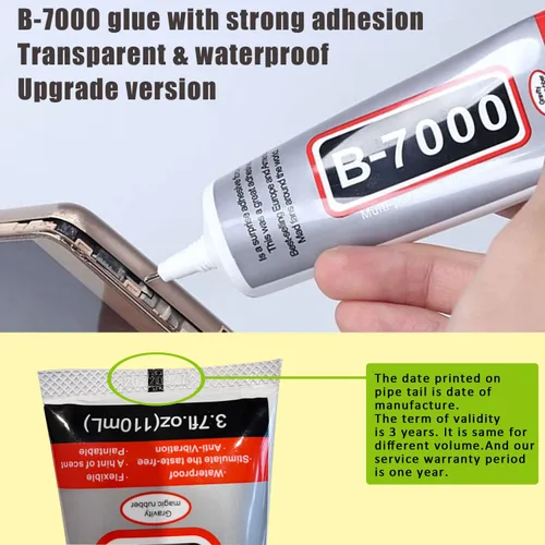Vista 6 de B7000 - Pegamento para joyería, 4 piezas x 25 ml, B-7000 pegamento transparente super adhesivo multifunción, adhesivo industrial transparente
