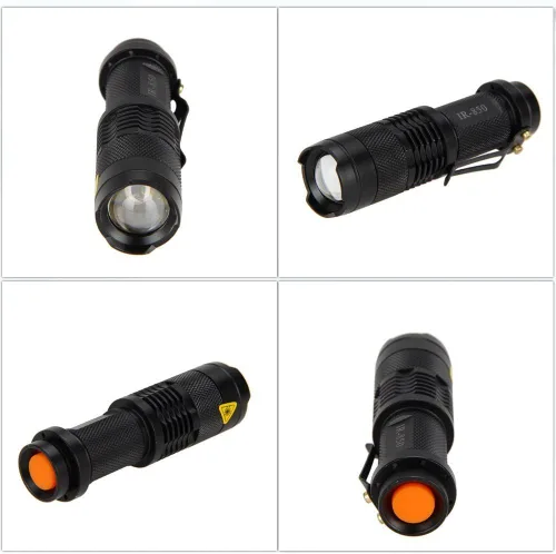 Vista 5 de Mini linterna de luz IR, 5 W 850 nm enfoque ajustable IR LED linterna linterna de luz infrarroja para visión nocturna, Coyote Hog Predator Caza AA