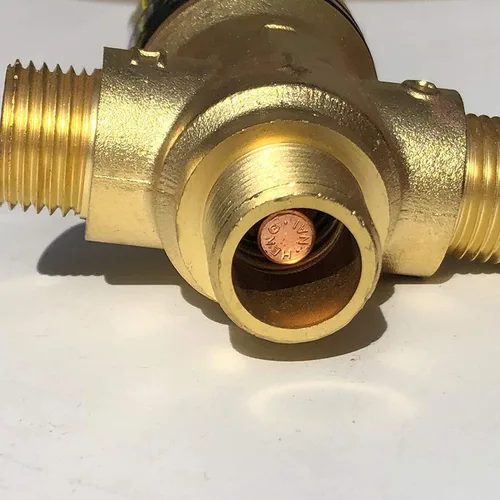 Vista 4 de Válvula mezcladora termostática,Válvula mezcladora de ducha con conexiones macho 1/2 NPT,Válvula de control constante de temperatura del agua,Latón