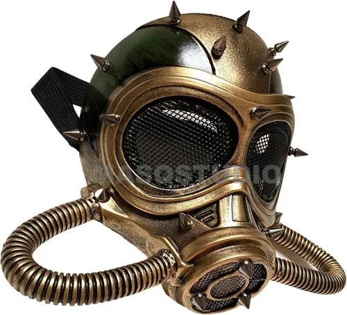 Vista 3 de Masq Disfraz de Halloween para cosplay, Steampunk, para fiesta, mascarada, máscara de gas