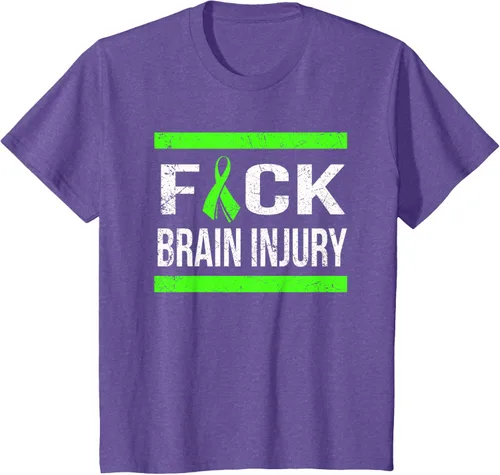Vista 61 de Apoyo Daño cerebral Concienciación T Shirt, mujer L, Asphalt Negro