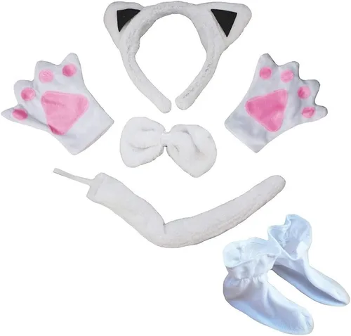 Vista 12 de Petitebella Combinado Animal Diadema Bowtie Cola Guantes Zapatos 5pc Disfraz 1-5 años Oso