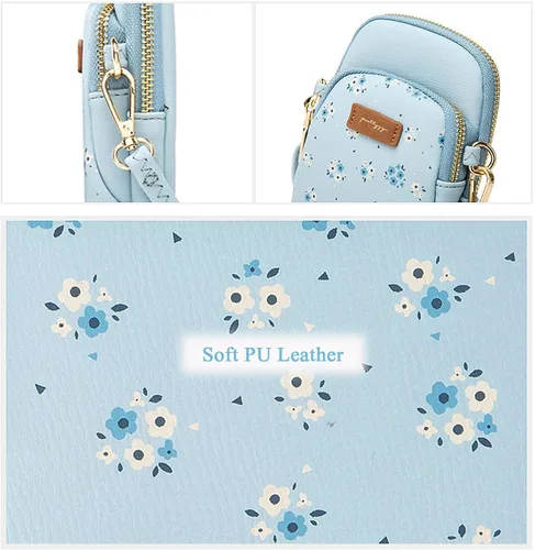 Vista 6 de Techcircle Small Crossbody Purse for Girls, PU Leather Cell Phone Wallet Shoulder Bag with Removable Strap