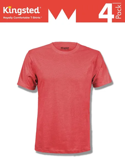 Vista 4 de Kingsted - Paquete de camisetas para hombre cómodas suaves premium ajuste clásico