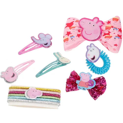 Vista 7 de Peppa Pig - Mochila Townley Girl Bolsa de regalo de maquillaje cosmético incluye accesorios para el cabello y mochila de PVC impresa para niños