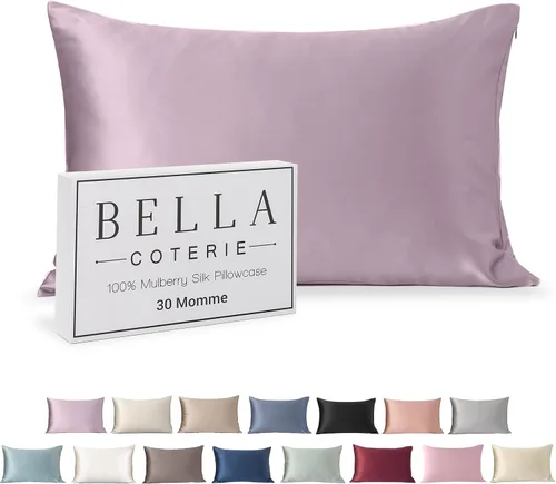 Vista 20 de Bella Coterie - Funda de almohada de seda de lujo para cabello y piel Champán