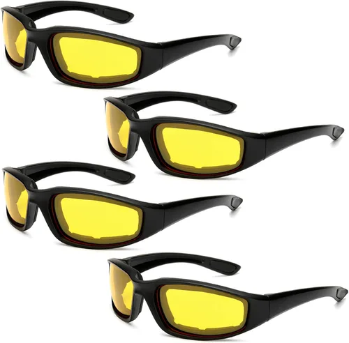 Vista 14 de Peciees - Gafas de sol para montar en motocicleta, 4 unidades, para exteriores