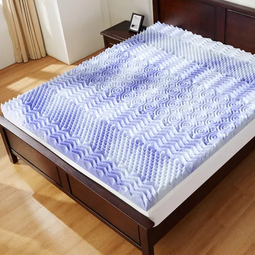Vista 8 de Dreamsmith Cubrecolchón tamaño individual, 3 pulgadas, 7 zonas, de espuma viscoelástica, para aliviar la presión, fabricado con espuma certificada
