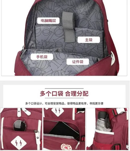 Vista 2 de GO2COSY - Mochila para estudiantes, diseño de Kimetsu, Rosa 9), gc010