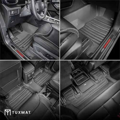 Vista 2 de TuxMat - para Ford Explorer de 6 plazas, modelos 2020-2026 - Alfombrillas personalizadas para auto - Cobertura máxima, para todo tipo de clima