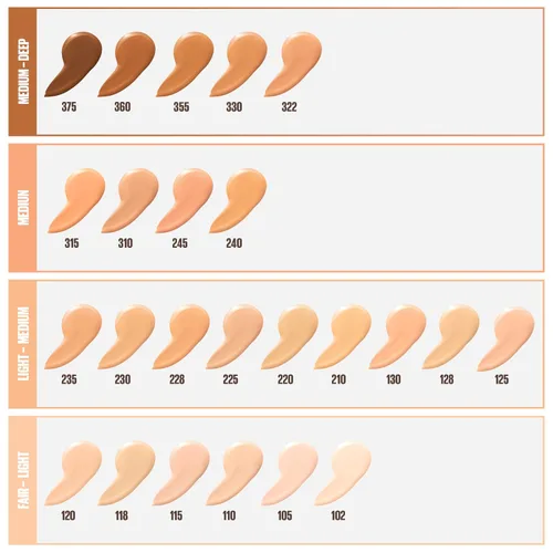 Vista 4 de Maybelline Fit Me Dewy + base líquida suave de maquillaje, Mocha, 1 unidad (el empaque puede variar)