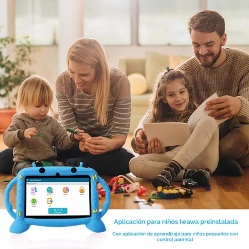 Vista 5 de Tableta para niños 7 pulgadas Tablet para niños 3-10 Android 11, 3GB +32GB ROM (azul) Todler tablet android 11