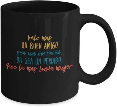 Vista 2 de Taza Cafe Un AMiGO Vaso, taza de café divertidas, tazas personalizadas, taza de café inspiradoras, taza con mensajes positivos., 11onza