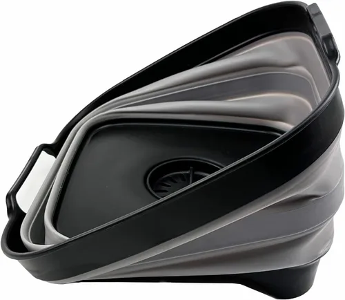 Vista 6 de SAMMART Sartén plegable de 10 L (2.64 galones) con tapón de drenaje, lavabo plegable, tina portátil para lavar platos, bandeja de almacenamiento