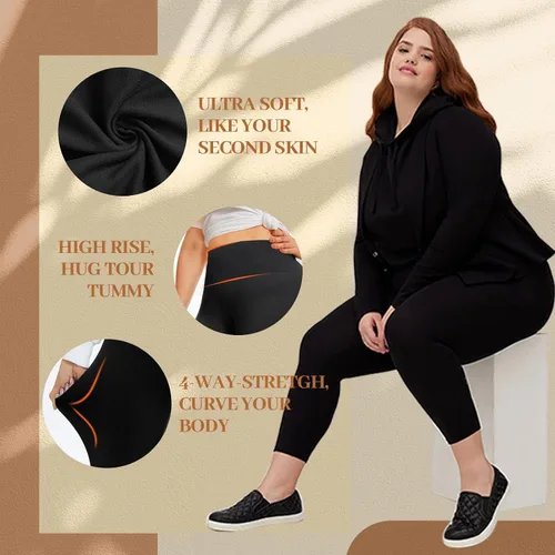 Vista 3 de TNNZEET 3 unidades de leggings capri de talle alto para mujer Pantalones suaves para entrenamiento correr Yoga