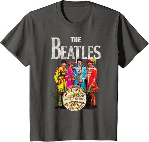 Vista 31 de The Beatles Sgt. Pepper's Lonely Hearts Camiseta de manga corta Negro