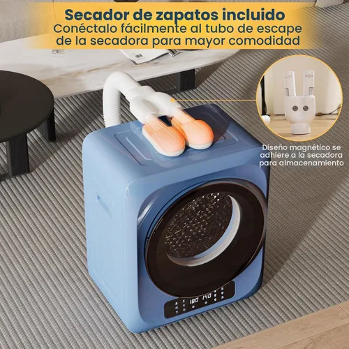 Vista 6 de Zynkez Secadora de ropa portátil de 12 libras, secadora de ropa compacta de 850 W con secadora de botas, 6 modos de secado, secadora eléctrica