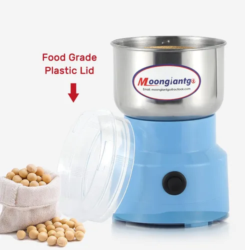 Vista 9 de Moongiantgo Molinillo de café eléctrico, mini molinillo de especias, molinillo rápido de 200 W, 10 segundos, molino de grano seco para especias