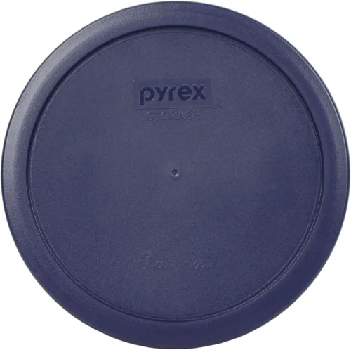Vista 5 de Pyrex (3) 7202-PC 1-Cup, (3) 7200-PC 2-Cup, (2) 7201-PC 4-Cup, y (2) 7402-PC 6/7-Cup Tapas de almacenamiento de alimentos en azul y azul Cadete