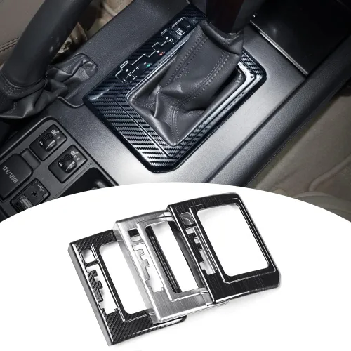 Vista 8 de Para Toyota Land Cruiser Prado 150 Lc150 Fj150 2010-2017 Accesorios de decoración interior, cubierta de caja de cambios de panel de acero inoxidable