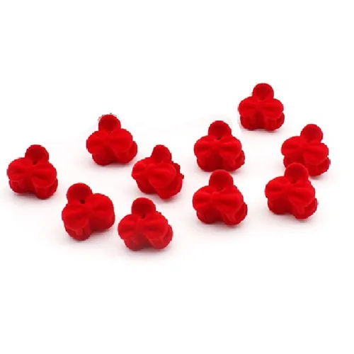 Vista 2 de 30 pinzas de terciopelo rojo para el cabello, con forma de corazón, flor, flequillo, pinzas pequeñas para el cabello, pinzas de plástico