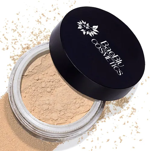 Vista 10 de BaeBlu InstaFame - Base de maquillaje mineral suelta, mate de cobertura completa con SPF natural para pieles sensibles, crea Para pieles sensibles