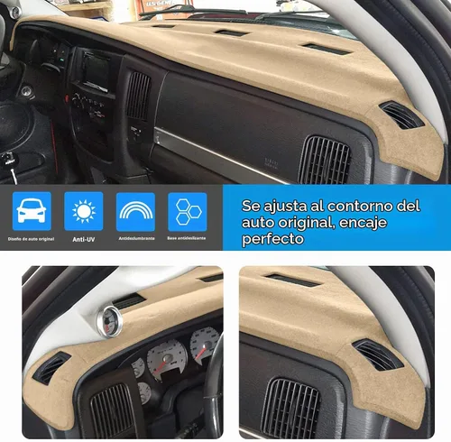 Vista 2 de Cubierta de salpicadero compatible con Dodge Ram 1500 2002-2005, 2500/3500 2003-2005 (beige)